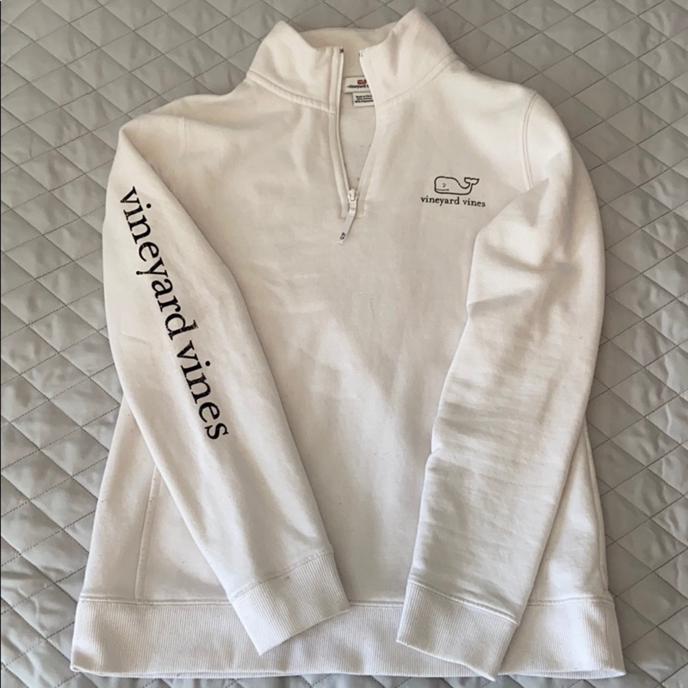 White Vineyard Vines Quarter Zip